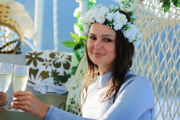 Wedding Ceremony Under the Turquoise Waters of the Lagoon of Bora Bora
